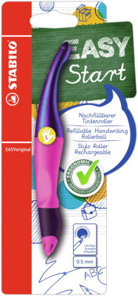 Ergonomischer Tintenroller für Linkshänder - STABILO EASYoriginal Holograph Edition in magenta - Ei