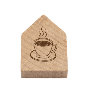 Magnetisches Holzhaus Tasse