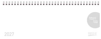Tischkalender quer Classic Colourlux 2027 weiß