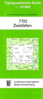 Topographische Karte Baden-Württemberg Zwiefalten