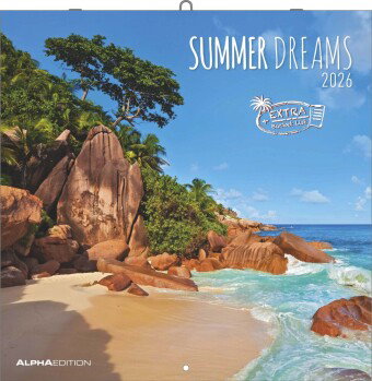 Alpha Edition - Summer Dreams Kalender 2026 - Wandkalender & Bildkalender 30x30 cm (30x60 cm geöffne