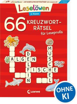 66 Kreuzworträtsel für Leseprofis - 2. Klasse (Rot)