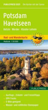 Publicpress Rad- und Wanderkarte Potsdam, Havelseen, Ketzin, Warder, Kloster Lehnin 1:50.000