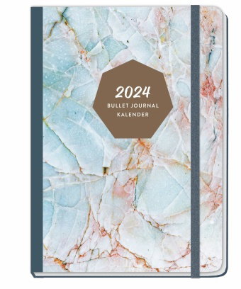 Marble Bullet Journal A5 Taschenkalender 2024. Organisation im stressigen Alltag mit dem praktischen