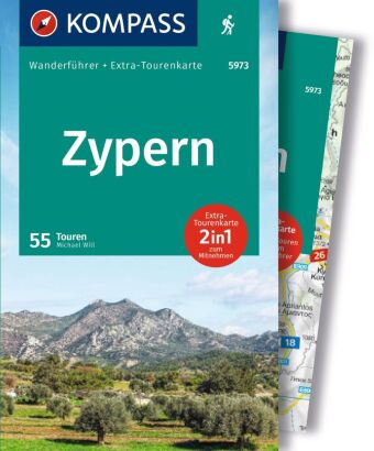 KOMPASS Wanderführer Zypern, 55 Touren mit Extra-Tourenkarte