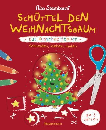 Schüttel den Weihnachtsbaum - Das Ausschneidebuch. Schneiden, kleben, malen für Kinder ab 3 Jahren
