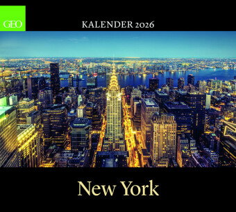 GEO - New York 2026 - Wandkalender 50x45 cm, Poster-Kalender mit Stadtfotografie, 12 Monatsblätter &