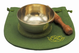 Klangschalen-Set im Beutel grün