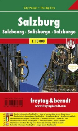 Salzburg, Stadtplan 1:8.800, freytag & berndt. Salzbourg. Salisburgo; Salzburgo