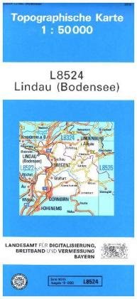 Topographische Karte Bayern Lindau (Bodensee)