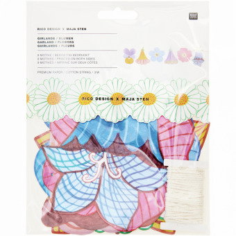 Girlanden Midsommar Magic, Blumen FSC MIX, 3 m