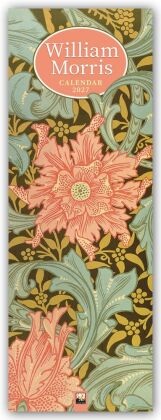 William Morris - Slimline-Kalender 2027 - Original Flame Tree Publishing-Kalender Slimeline [Kalende
