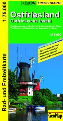 Ostfriesland Ostfriesische Inseln 1:75.000 Rad- und Freizeitkarte