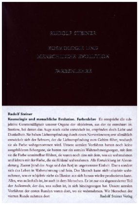 Kosmologie und menschliche Evolution. Farbenlehre