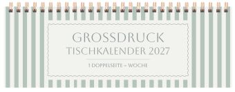 Tischquerkalender Großdruck Streifen 2027