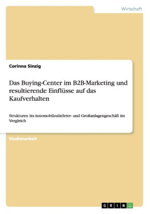Das Buying-Center im B2B-Marketing und resultierende Einflüsse auf das Kaufverhalten