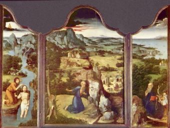 Joachim Patinir - Buße des Hl. Hieronymus, Triptychon - 500 Teile (Puzzle)