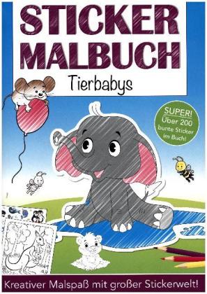Stickermalbuch Tierbabys