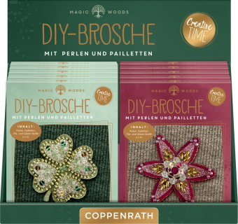 DIY-Broschen mit Perlen und Pailletten