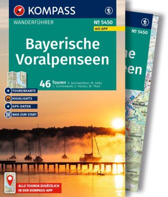 KOMPASS Wanderführer Bayerische Voralpenseen, 46 Touren mit Extra-Tourenkarte