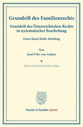 Grundriß des Familienrechts.
