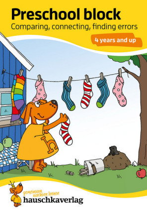 Kindergarten Activity Book from age 4 years - Line Tracing, connect-the-dots, spot the difference -