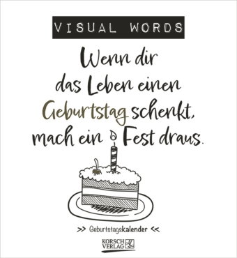 Geburtstagskalender Visual Words
