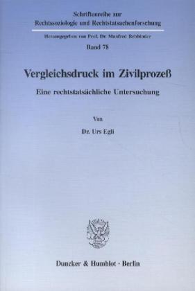 Vergleichsdruck im Zivilprozeß.