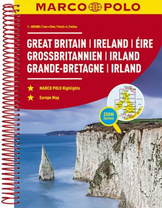 MARCO POLO Reiseatlas Großbritannien, Irland 1:300.000. Great Britain, Ireland, Éire / La Grande-Bre