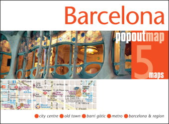 Barcelona PopOut Map, 5 maps