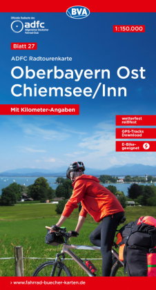 ADFC-Radtourenkarte 27 Oberbayern Ost / Chiemsee / Inn 1:150.000, reiß- und wetterfest, GPS-Tracks D