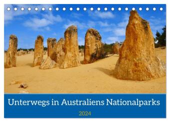 Unterwegs in Australiens Nationalparks (Tischkalender 2024 DIN A5 quer), CALVENDO Monatskalender