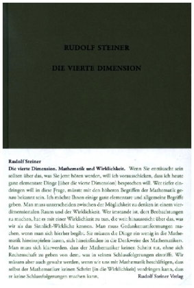 Die vierte Dimension. Mathematik und Wirklichkeit.