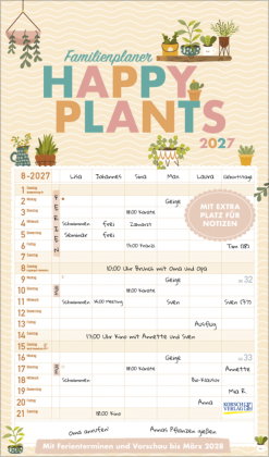 Familienplaner Happy Plants 2027