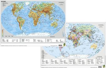 Die Erde physisch / politisch, DUO-Schreibunterlage klein