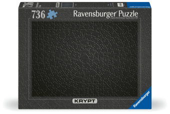 Ravensburger Puzzle 12000054 - Krypt Puzzle Black - Puzzle mit 736 schwarzen Teilen, tolle Herausfor