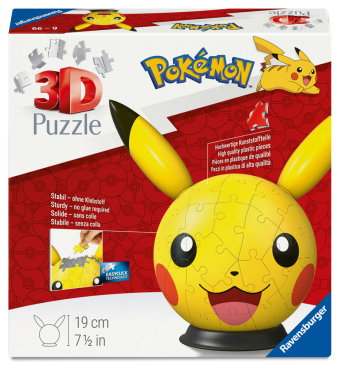 Puzzle-Ball Pokémon Pikachu mit ansteckbaren Ohren