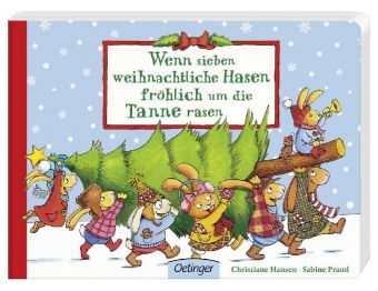 Wenn sieben weihnachtliche Hasen fröhlich um die Tanne rasen