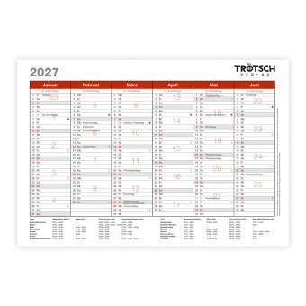 TRÖTSCH - Wandtafelplaner A5 2027