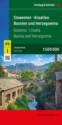 freytag & berndt Straßenkarte Slowenien - Kroatien - Bosnien und Herzegowina 1:500.000
