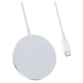 Anker PowerWave II Magnetic Pad 7,5W Wireless Charger Fabric, Silver