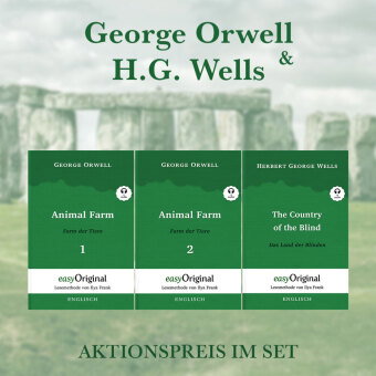 George Orwell & H.G. Wells (Bücher + 3 MP3 Audio-CDs) - Lesemethode von Ilya Frank, m. 3 Audio-CD, m