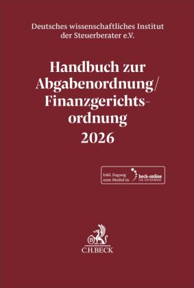 Handbuch zur Abgabenordnung / Finanzgerichtsordnung 2026. AO / FGO 2026