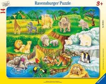 Kinderpuzzle 14 Teile - Zoobesuch
