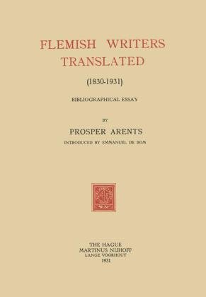 Flemish Writers Translated (1830-1931)