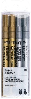 Lackmarker Set, Gold/Silber