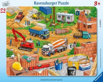 Kinderpuzzle 12 Teile - Arbeit auf der Baustelle