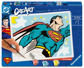 CreArt, Malen nach Zahlen Adults Trend DC Comics - Retro Superman