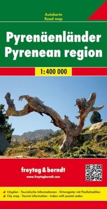 Pyrenäenländer, Autokarte 1:400.000. Paises Pirenaicos. Pyreneeen Landen; Pyrenean region; Pays Pyr