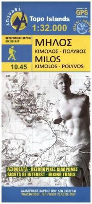 Hiking Map Wanderkarte Milos Kimolos - Polyvos
